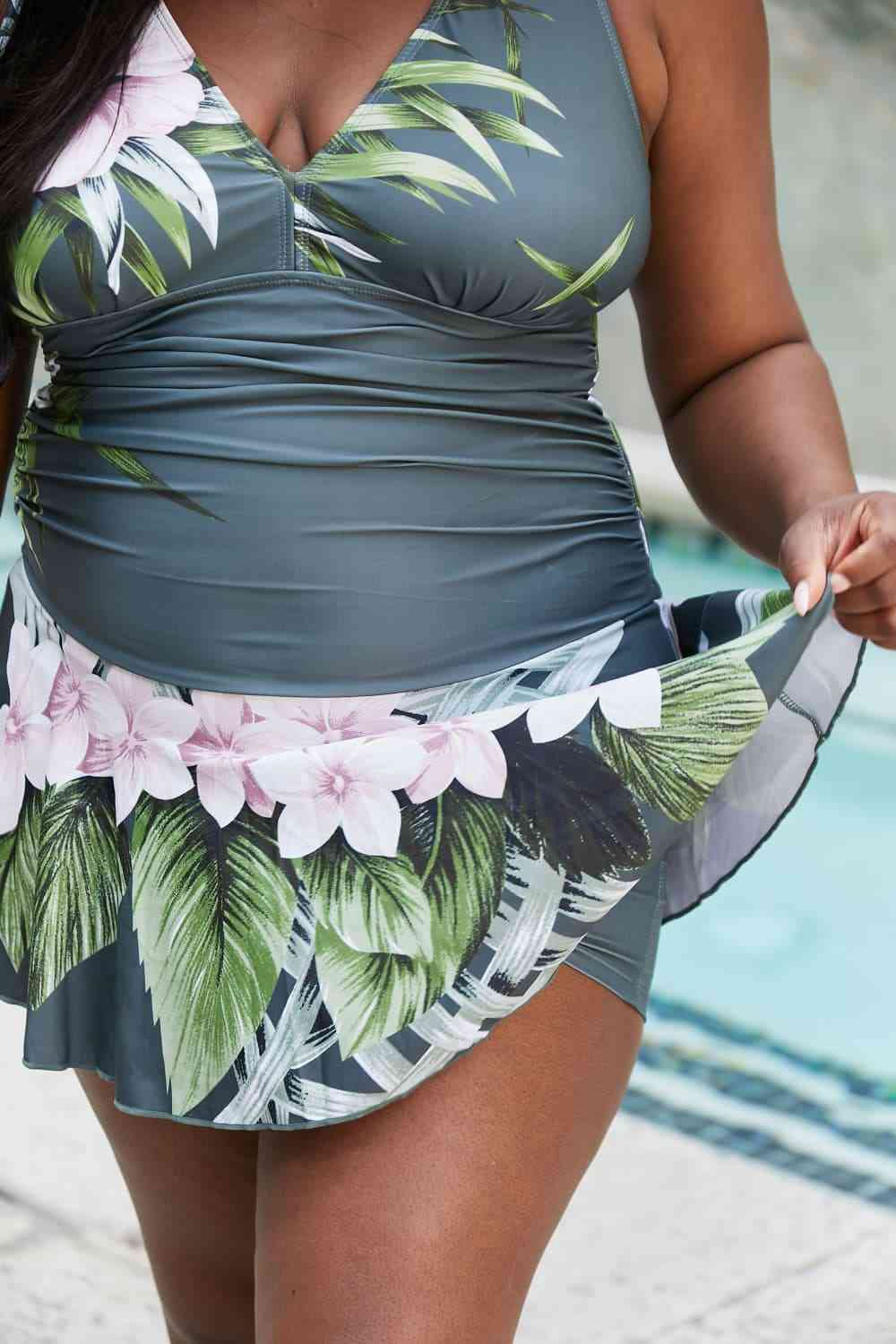 Aloha Forest Swim Dress – Marina West Swim Full Size Clear Waters